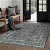 HUGEAR Tappeto Salotto Nero 150x210cm Grande | Lavabile in Lavatrice,Pelo Corto,Antiscivolo,Soggiorno,Camera da Letto,Sala,Ufficio,Bambini,Vintage