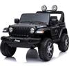 Auto Macchina Elettrica per Bambini JEEP FIAT Wrangler RUBICON 12V 2 Posti con Mp3 - Sedile in Pelle - Nero