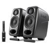 IK Multimedia iLoud Micro Monitor Pro - Coppia - Monitor da studio di riferimento compatti a 2 vie, bi-amplificati, altamente portatili e controllati digitalmente. Incluso microfono ARC. Nero.