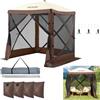 VEVOR Gazebo Pop-Up, Tenda con Schermo Pop-Up, Baldacchino su 4 Lati, Riparo da Sole 4 Panni Antivento Rimovibili Finestre in Rete, con Zanzariera Schermo a Montaggio Rapido 1,83 x 1,83 m Marrone