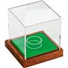 Teca con Base in Legno Stabile Espositore con Base in Legno Robusto