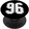 Sports Team Halloween Football Group Cos #96 Bianco Outline Numero 96 Sport Fan Jersey Style PopSockets PopGrip Adesivo