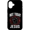 Dark Occult Horror Graphics Custodia per iPhone 16 Not Today Jesus Occult Horror Graphic Halloween Witchcraft