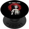 Dark Occult Horror Graphics Not Today Jesus Occult Horror Graphic Halloween Witchcraft PopSockets PopGrip Adesivo