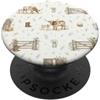 Cozy Countryside Farm Life Design Studio Longhorn - Stivaletti da mucca Ranch Gate Farmhouse Balle di fieno PopSockets PopGrip Adesivo