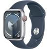Apple Watch Series 9 GPS + Cellular Cassa 41mm in Alluminio Argento con Cinturin