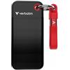 Verbatim Pocket SSD 1 TB USB tipo-C 3.2 Gen 2 [3.1 Gen 2] Nero, Rosso (Verbatim