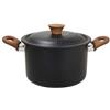 Tognana Pasta Pot con coperchio forato 22 cm Rock In Wood Alluminio Nero di Tognana