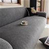 NJBTOMJ Copridivani in morbido velluto di cotone 1 2 3 4 5 posti Copridivano antiscivolo Copridivano all-inclusive Protezione per mobili per bambini e animali dom(Size:4 Seater(235-300cm),Color:Grigio scuro)