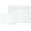 various Set Lenzuola Lettino 60x120 cm, 3 Pezzi, Luna Verde/Bianco | 100% cotone morbido e traspirante per il lettino e il riposo quotidiano.