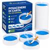 SOLEPLASTIC 20 Posacenere da Esterno di Carta con Gel ASSORBENTE ed ELIMINA FUMO - Monouso in Carta Riciclata - Posacenere Portatile RESISTENTE per Casa, Balcone, Ufficio, Eventi e Aree Fumatori