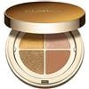 Clarins Ombre 4 Couleurs, cipria, metallizzato, effetto smoky, levigante, bronzo, sabbia e oro, 4 colori, opaco, metallizzato, satinato
