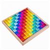 100 Pezzi Blocchi Trasparenti con Vassoio Colorato Mattoncini Creativo per Casa