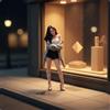 Figurina Femminile Dipinta a Mano Dettagli Fini Mini Figura Stile Moda