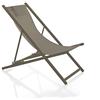 VERDELOOK Sdraio pieghevole in metallo tortora 101x63x86cm, serie infinity