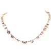 PNG Collana In Argento Sterling 925 Con Quarzo Kunzite Rosa E Zaffiro Naturale 22 in
