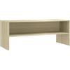GHVBNMF Mobile TV in rovere Sonoma, 100 x 40 x 40 cm, in legno | Tavolino TV compatto con vano aperto per ricevitore e console, ideale per soggiorno e camera da letto.