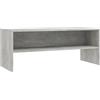 GHVBNMF Mobile TV grigio cemento, 100 x 40 x 40 cm, in legno | Moderno mobile TV con scomparto aperto effetto cemento, per soggiorno e camera da letto, materiale di montaggio incluso.