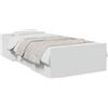 vidaXL Telaio del letto con storage con cassetto Bianco 80 x 200 cm