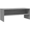 GHVBNMF Mobile TV grigio Sonoma, 100 x 40 x 40 cm, in legno | Tavolino per TV compatto in grigio Sonoma per soggiorno e camera dei ragazzi con console aperta per lettore multimediale