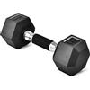 Yes4All Manubri esagonali con impugnatura in gomma - Pesi a mano con antiscivolo 2 - 25 kg singolo