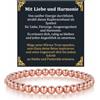 BioMag Bracciale con perle in rame puro, per uomo e donna, ottimo regalo, Eine Grösse, Rame, Senza pietre preziose