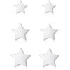 Glintara Set di 3 orecchini da donna, in argento Sterling 925, a forma di stella, a forma di cuore, ipoallergenici, in argento 925, orecchini a perno in cartilagine, per più fori - 4/5/6 mm