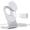 RoRoSkin Caricatore Mag Safe, Stazione di Ricarica per iPhone con Adattatore USB-C da 20W, Stazione di Ricarica Induttiva Wireless, Caricatore Rapido Senza Fili Compatibile con iPhone 14/13/12 Pro Max/Air/Plus