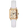 ALCENTIS Orologio da donna rettangolare analogico, cassa in oro rosa, cinturino in pelle