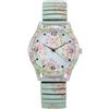 ALCENTIS Orologio da donna floreale con cinturino estensibile, design vintage multicolore - eleganza romantica e comfort assoluto