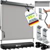 tillvex® Tenda verticale 160x250 cm Grigio per esterni e interni | Tenda a rullo per esterni impermeabile con manovella per balcone, terrazza e giardino | Tenda a rullo per balcone protezione solare in alluminio | Tenda a rullo protezione privacy