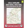 Cartograph Colli asolani. Monte Grappa, monte Tomba, Monfenera, colli di M (Map)