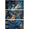 Peacoblue Sticker per Trasferimento per Mobili, Artigianato e Decorazioni 6X12 Phoenix Elegante, 3Pezzi Trasferimento DTF Impermeabile UV per Cassetti Lingerie, Cassettiera, Vetro, Porcellana