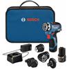 Bosch GSR12V-300FCB22 12V Max EC Brushless Flexiclick 5-in-1 Drill/Driver System with (2) 2.0 Ah Batterie