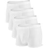 DAVID ARCHY Boxer Uomo Micro Modal Slip Doppio Taschino Separato Intimo Morbido Lusso Trunks Confezione Multipla (IT, Testo, M, Regular, Regular, 4, Bianco Trunks)