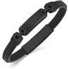POLICE Layerlock Bracciale Uomo Pelle 190mm Nero
