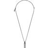 POLICE Linkline - Collana da uomo in acciaio inox, 500 + 200 mm, colore: argento/nero