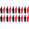 FTVOGUE 20 pz 28mm Metallo Alligatore Clip Morsetto Elettrico con Isolamento Manicotti in PVC Coperto per Test Sonda Meter Nero e Rosso facile da installare