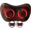 Herzberg HG-MSG10: cuscino per massaggio shiatsu con termoterapia a doppio punto Braun