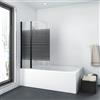 MARWELL BWF250 Black Lines - Parete per vasca da bagno, colore: nero opaco