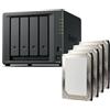 Synology DS425+ - Set di dischi rigidi da 40 TB (4 x 10 TB) NAS desktop a 4 bay, con processore quad-core Intel Celeron J4125, RAM DDR4 da 2 GB