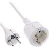 Inline® Prolunga elettrica con contatto di protezione maschio/femmina, bianco, 1,5 m
