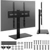 Maclean MC-132 - Supporto TV universale da 32 a 55 pollici, supporto TV regolabile con braccio fino a 35 kg, girevole a 20°, base stabile in vetro temperato, VESA 75 - 400 mm, senza fissaggio a parete