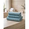 GX GARGIX Set Asciugamani Bagno 3 Pezzi in Spugna 100% Cotone - Morbidi, Assorbenti e Resistenti - Set Viso, Ospite e Telo Bagno - Ideale per Casa, Bagno e Regalo