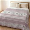 HomeLife Copriletto una Piazza e Mezzo Estivo in Cotone Piquet 100% Made In Italy - Fresca Coperta Estiva, Leggera e Traspirante per l'Estate con Allegra Cagnolini Rosa -220x280