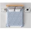 HomeLife Copriletto una Piazza e Mezzo Estivo in Cotone Piquet 100% Made In Italy - Fresca Coperta Estiva, Leggera e Traspirante per l'Estate con Fantasia Marina a Righe, Blu - 220x280