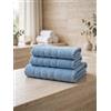 GX GARGIX Set Asciugamani Bagno 3 Pezzi in Spugna 100% Cotone - Morbidi, Assorbenti e Resistenti - Set Viso, Ospite e Telo Bagno - Ideale per Casa, Bagno e Regalo
