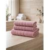 GX GARGIX Set Asciugamani Bagno 3 Pezzi in Spugna 100% Cotone - Morbidi, Assorbenti e Resistenti - Set Viso, Ospite e Telo Bagno - Ideale per Casa, Bagno e Regalo