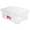 SUNDIS View Box, scatola portaoggetti 17L, con coperchio, impilabile | Plastica trasparente, ideale per riporre gli oggetti negli armadi, in ufficio, in lavanderia o in bagno