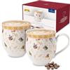 Villeroy & Boch - Toys Delight Set di tazze con manico, 2 pz, tazze da collezione decorative edizione anniversario, porcellana, colorate/dorate/bianche, 440 ml
